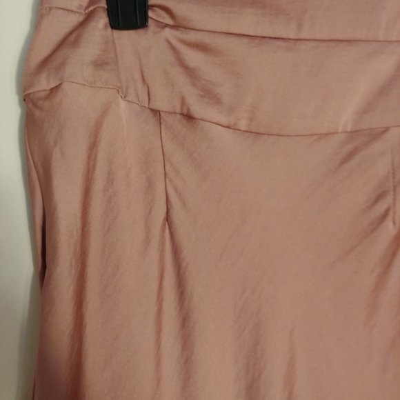 Free People Silky Flowy Boho Runway Trendy Y2K Festival Blush Maxi Skirt 12 - Picture 9 of 16